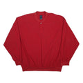 NIKE Mens Red Crew Neck 2XL Lightweight Nylon Sweatshirt Pullover