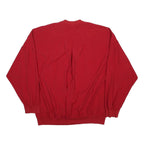 NIKE Mens Red Crew Neck 2XL Lightweight Nylon Sweatshirt Pullover