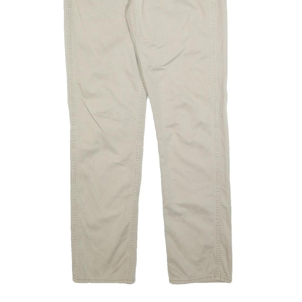 LEVI'S Mens Slim Beige Cotton Blend Trousers W34 L31 Zip Closure Classic Fit