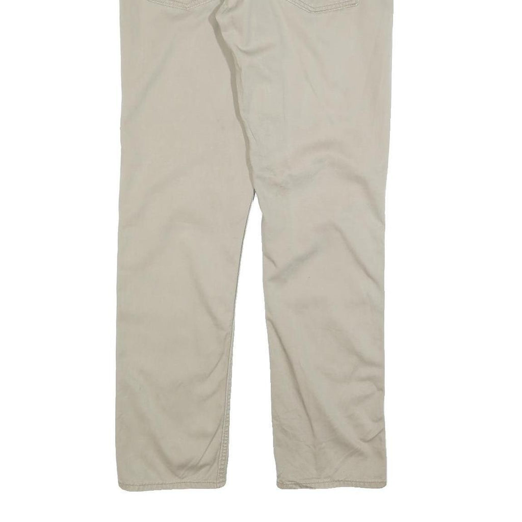 LEVI'S Mens Slim Beige Cotton Blend Trousers W34 L31 Zip Closure Classic Fit