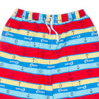 Mens Casual Shorts Red Striped L W28