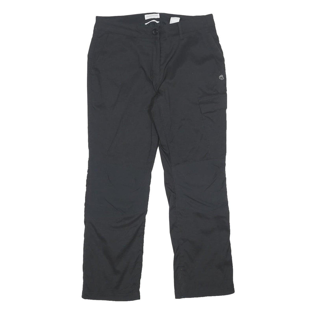 CRAGHOPPERS Womens Black Polyester Blend Regular Straight Trousers W32 L28