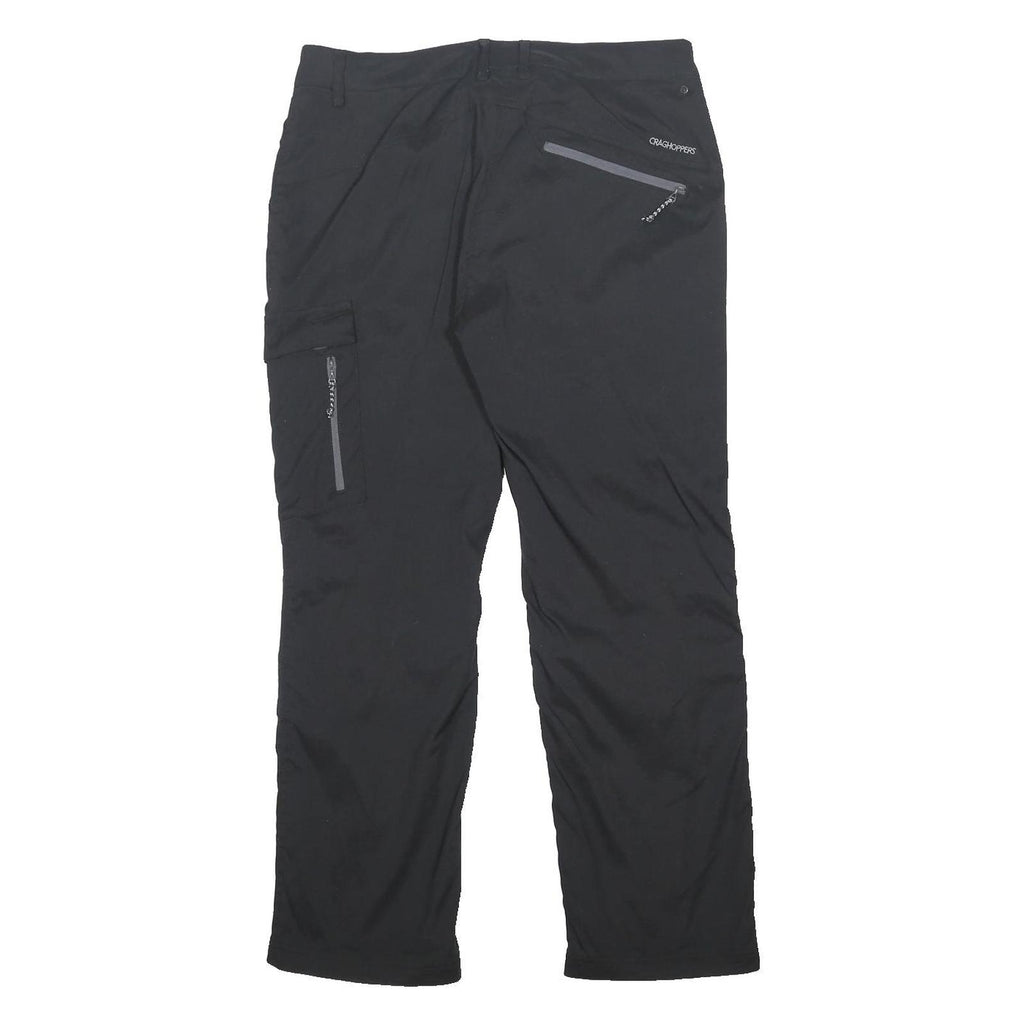 CRAGHOPPERS Womens Black Polyester Blend Regular Straight Trousers W32 L28