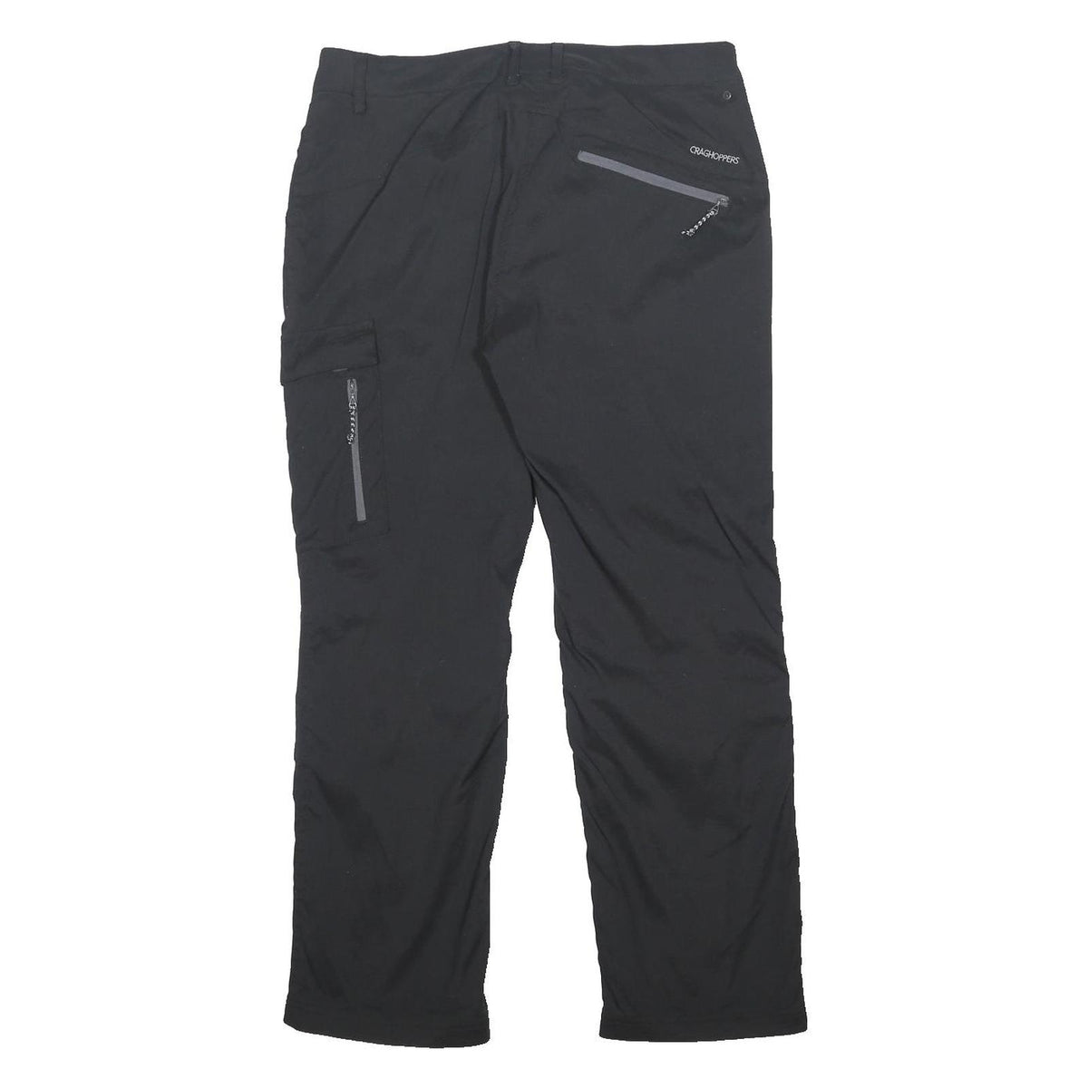 CRAGHOPPERS Womens Black Polyester Blend Regular Straight Trousers W32 L28