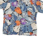 BONNEY & GORDAN Mens Blue & Orange Floral Pattern Shirt L Lightweight Summer
