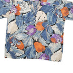 BONNEY & GORDAN Mens Blue & Orange Floral Pattern Shirt L Lightweight Summer