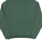 FANATICS Mens Green & Yellow Athletics Baseball Hoodie L Cotton Blend Pullover