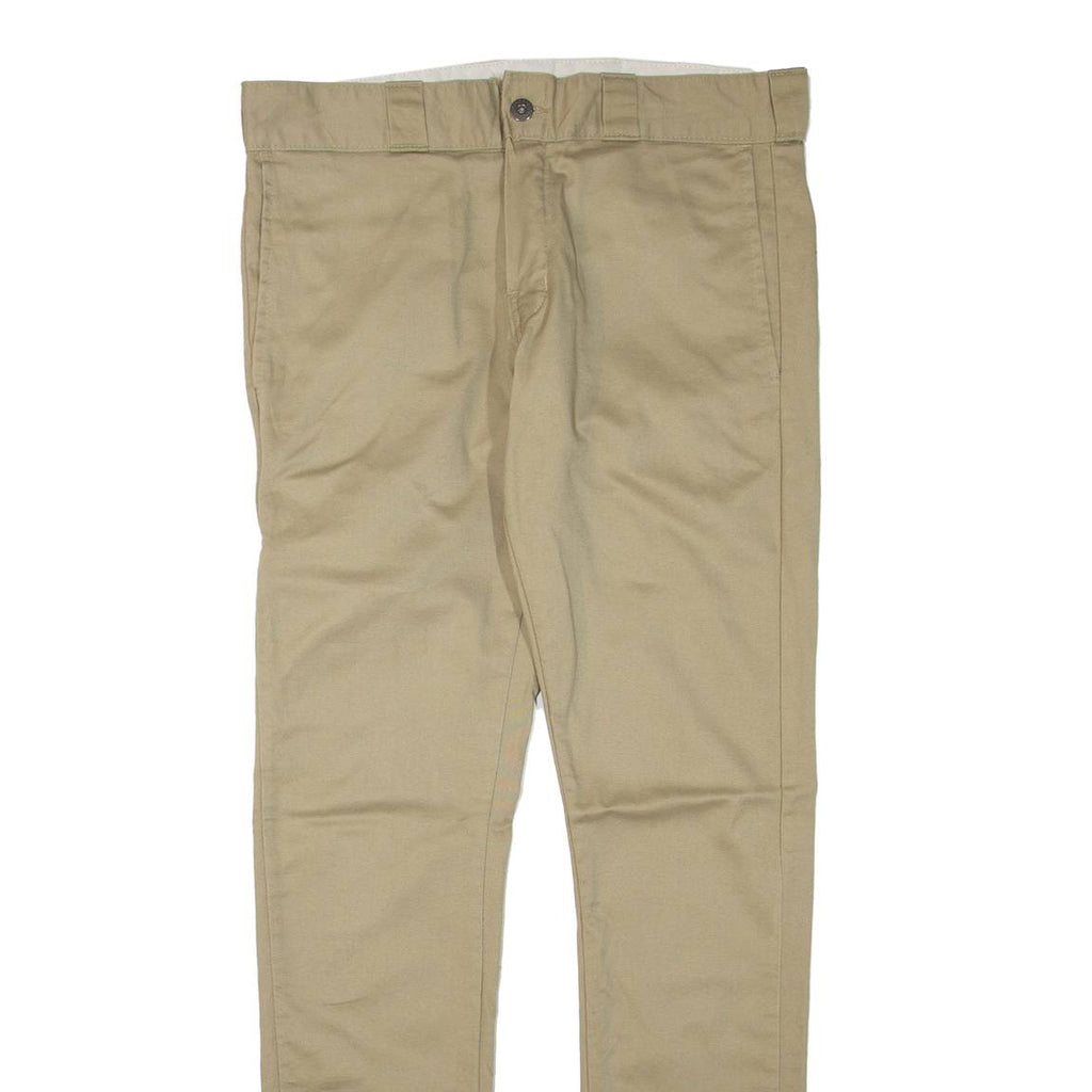 DICKIES Mens Trousers Beige Slim Straight W32 L32