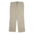 DICKIES Womens Cotton Blend Beige Regular Straight Trousers W31 L27 Casual Wear
