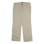 DICKIES Womens Cotton Blend Beige Regular Straight Trousers W31 L27 Casual Wear