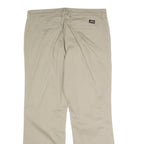 DICKIES Womens Cotton Blend Beige Regular Straight Trousers W31 L27 Casual Wear