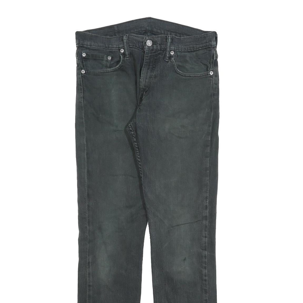 LEVI'S 511 Slim Mens Black Slim Skinny Denim Medium W32 L32 Zip Jeans