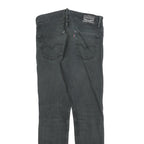 LEVI'S 511 Slim Mens Black Slim Skinny Denim Medium W32 L32 Zip Jeans