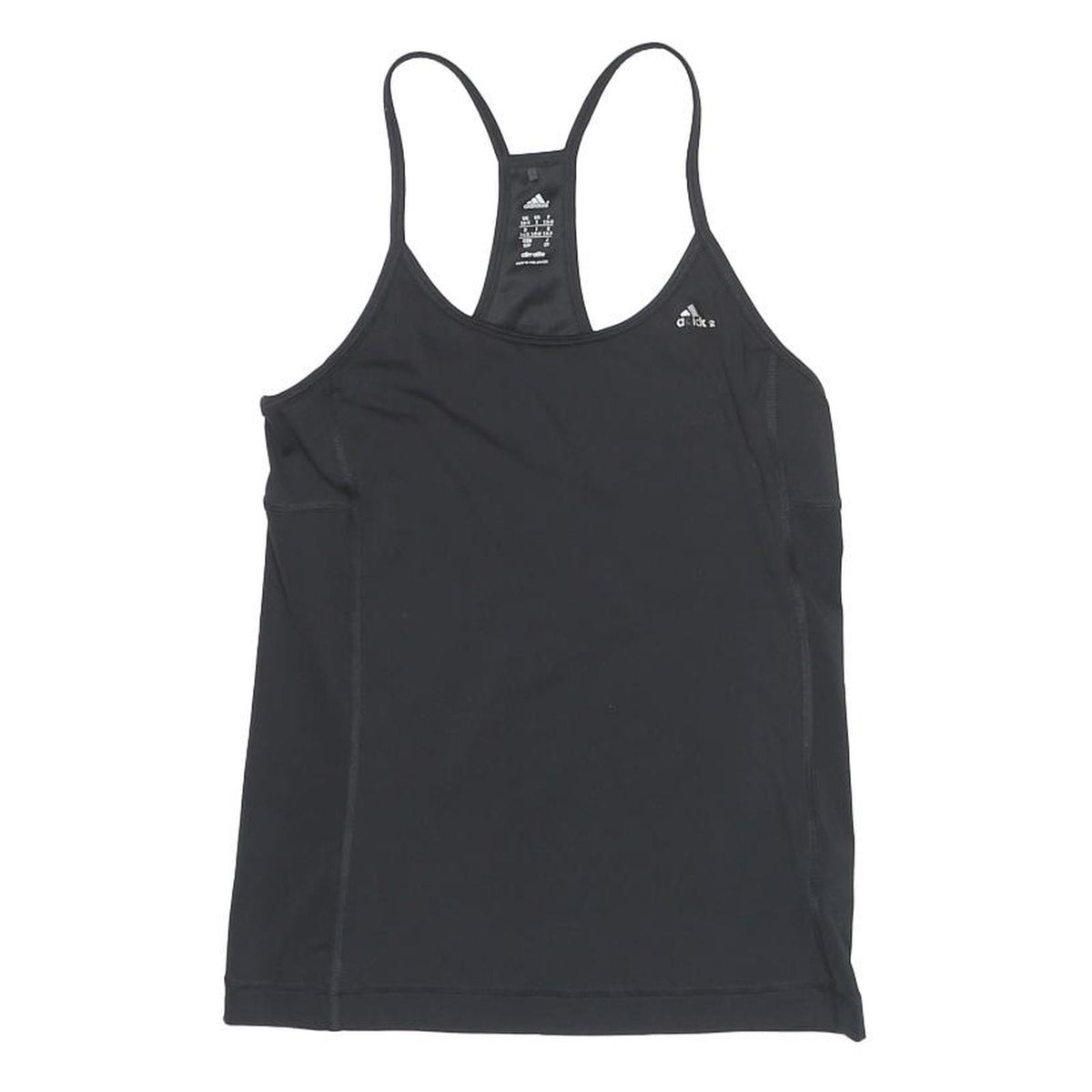 ADIDAS Womens Black Athletic T-Shirt S Sleeveless Racerback Sports Tank Top