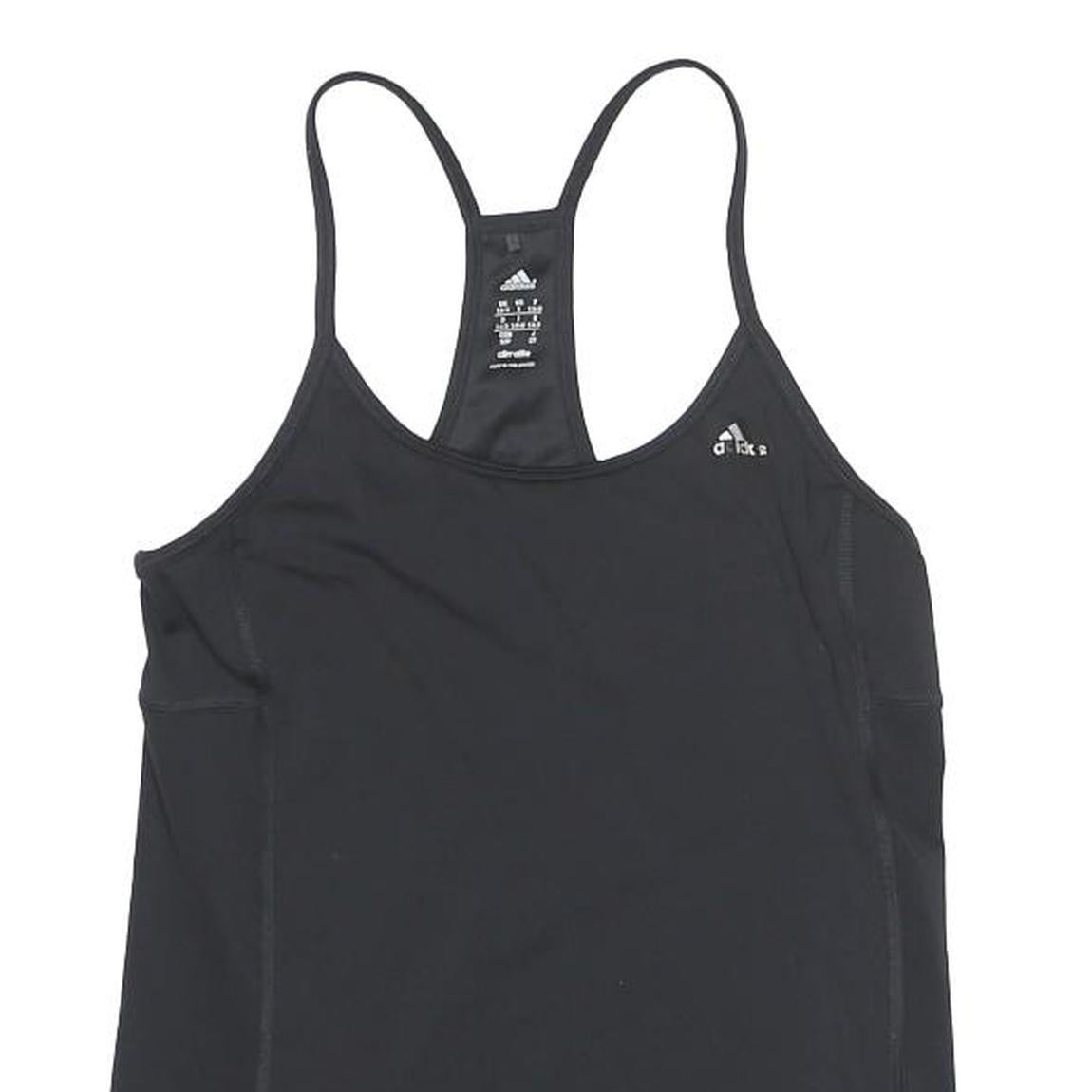 ADIDAS Womens Black Athletic T-Shirt S Sleeveless Racerback Sports Tank Top