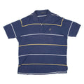 NAUTICA Mens Polo Shirt Blue Striped L