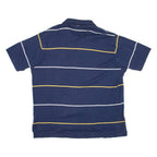 NAUTICA Mens Polo Shirt Blue Striped L