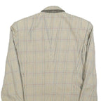 ANTONIO FUSCO Womens Beige Check Blazer Jacket M Woven Button Closure Tailored