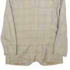 ANTONIO FUSCO Womens Beige Check Blazer Jacket M Woven Button Closure Tailored