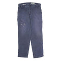 CARHARTT Mens Cotton Blend Blue Regular Straight Trousers W38 L36 Workwear