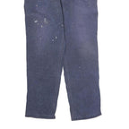 CARHARTT Mens Cotton Blend Blue Regular Straight Trousers W38 L36 Workwear