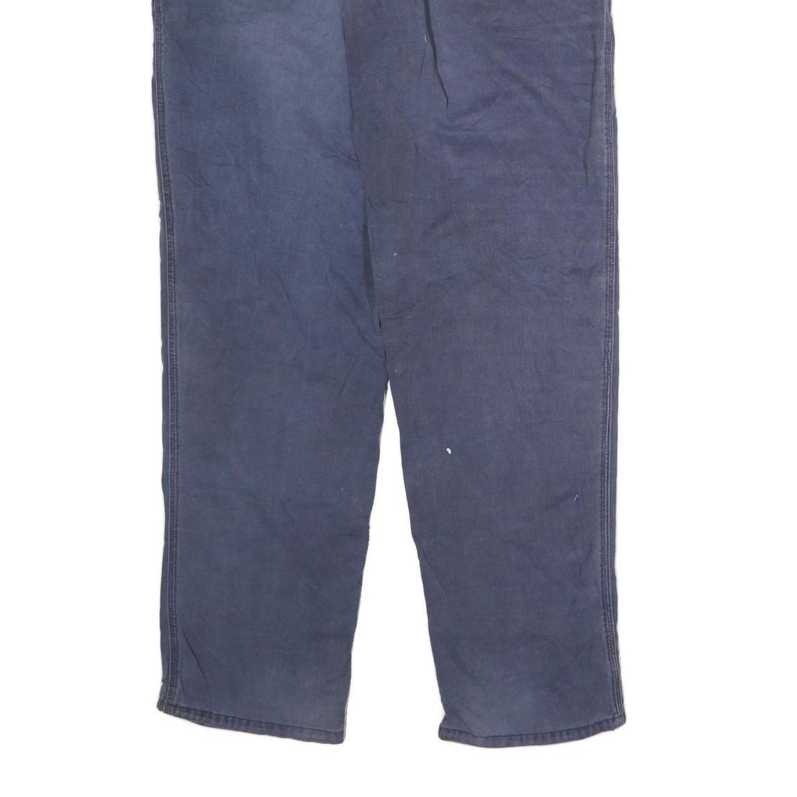 CARHARTT Mens Cotton Blend Blue Regular Straight Trousers W38 L36 Workwear