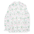 Womens Printed Shirt White Collared Long Sleeve Floral S