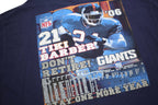 DELTA Mens Blue Giants NFL T-Shirt 2XL Short Sleeve Crew Neck Tiki Barber