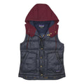 PATAGONIA Womens Maroon & Grey Hooded Puffer Jacket S Polyester Lightweight