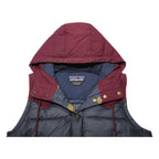 PATAGONIA Womens Maroon & Grey Hooded Puffer Jacket S Polyester Lightweight