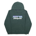 PATAGONIA Womens Green Pullover Hoodie M Cotton Blend Casual Outdoor Sweatshirt