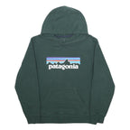 PATAGONIA Womens Green Pullover Hoodie M Cotton Blend Casual Outdoor Sweatshirt