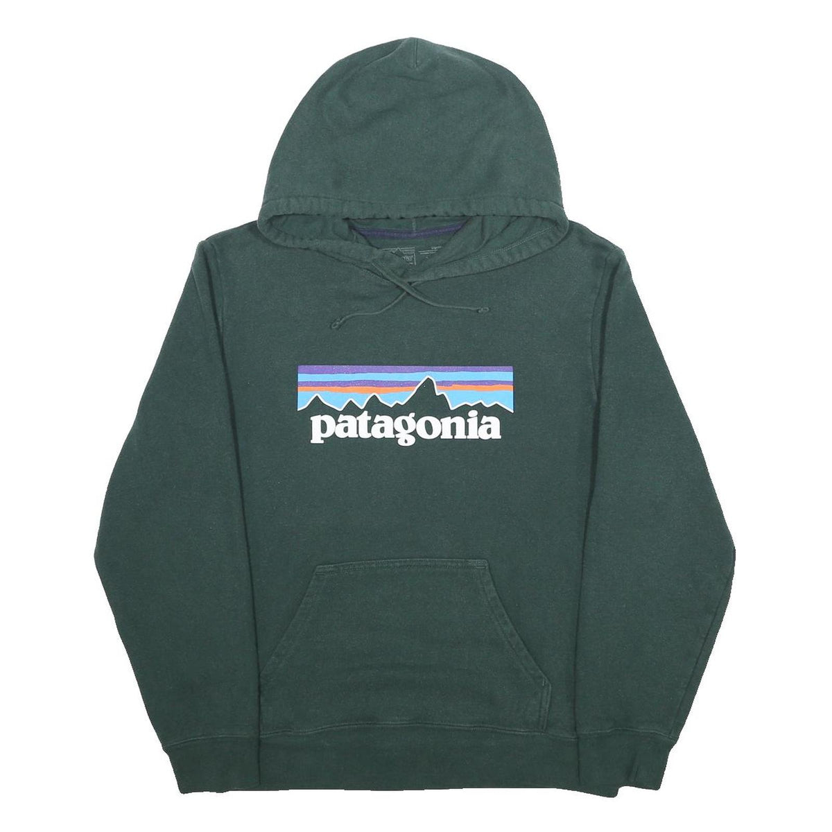 PATAGONIA Womens Green Pullover Hoodie M Cotton Blend Casual Outdoor Sweatshirt