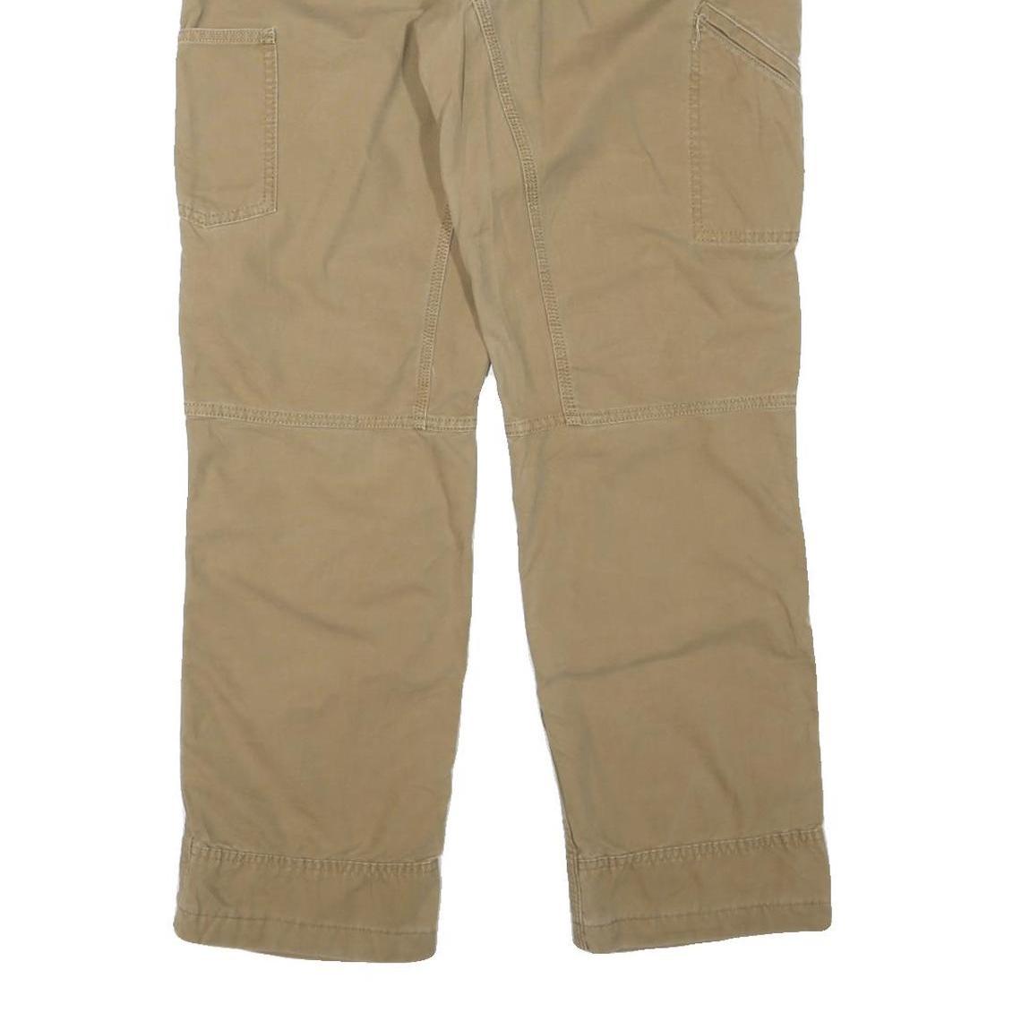 CARHARTT Mens Cotton Blend Beige Regular Fit Straight Leg Trousers W36 L31