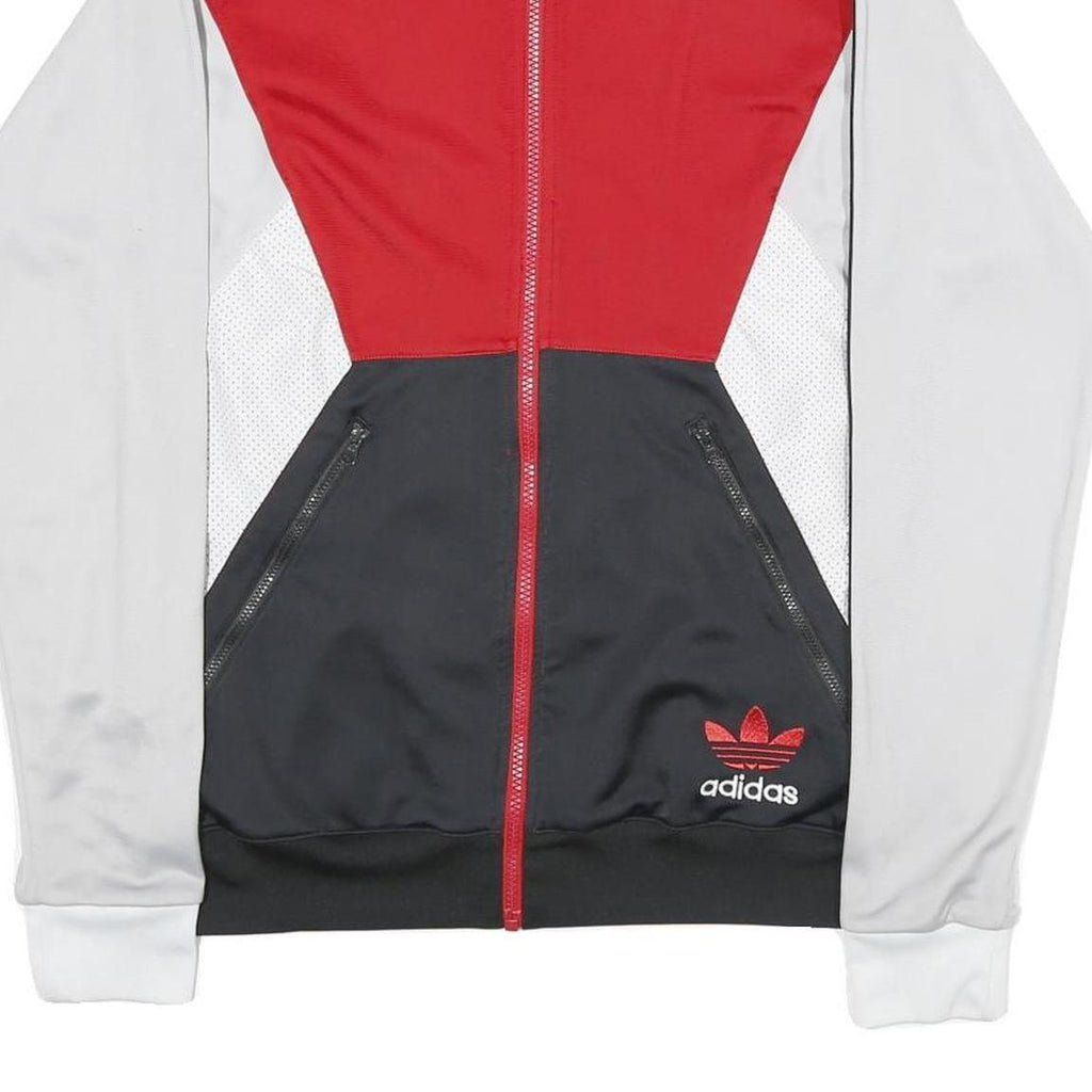 ADIDAS Mens Red & Black Jacket XS Polyester Blend Zip Sportswear Track Casual