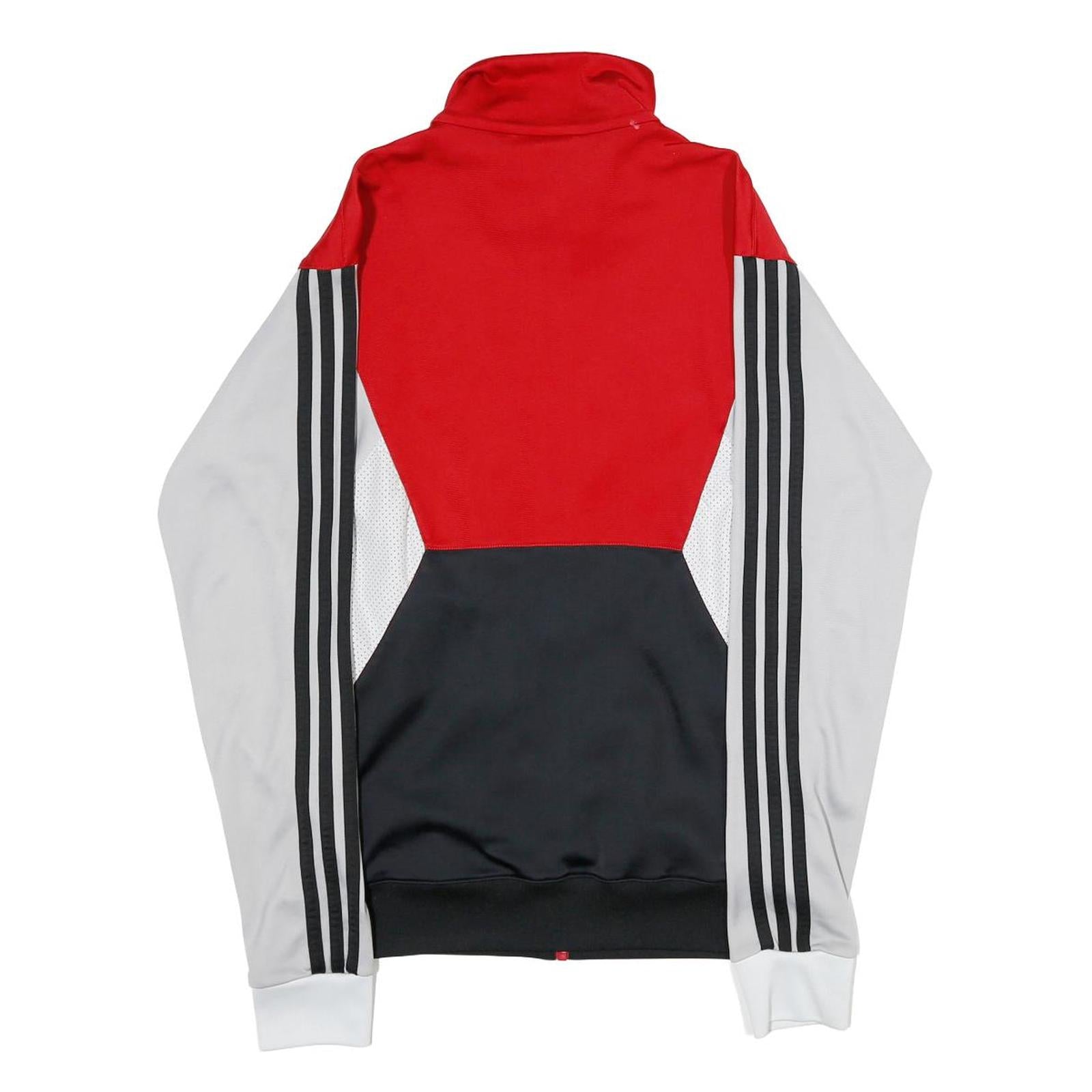 ADIDAS Mens Red & Black Jacket XS Polyester Blend Zip Sportswear Track Casual