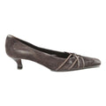 ANDREA SELLI Womens Kitten Heel Court Shoes Brown Leather UK 6.5 Elegant