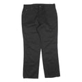 BRANDERS Mens Cotton Blend Black Regular Straight Trousers W36 L30 Classic Zip