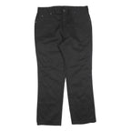 BRANDERS Mens Cotton Blend Black Regular Straight Trousers W36 L30 Classic Zip