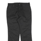 BRANDERS Mens Cotton Blend Black Regular Straight Trousers W36 L30 Classic Zip