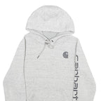 CARHARTT Womens Grey Hoodie XS Logo Print Casual Pullover Drawstring Hood