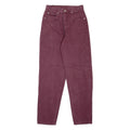 TEDDY'S Womens Jeans Maroon Regular Mom W24 L29