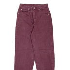 TEDDY'S Womens Jeans Maroon Regular Mom W24 L29