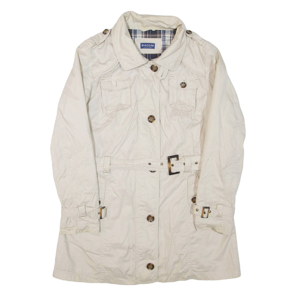 BIAGGINI Belted Womens Trench Jacket Beige L