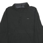 CALVIN KLEIN Mens Black 1/4 Zip XL Sweatshirt Pullover Lightweight Cotton