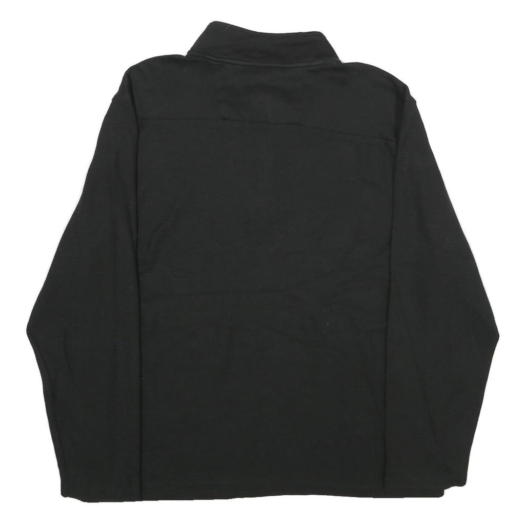 CALVIN KLEIN Mens Black 1/4 Zip XL Sweatshirt Pullover Lightweight Cotton