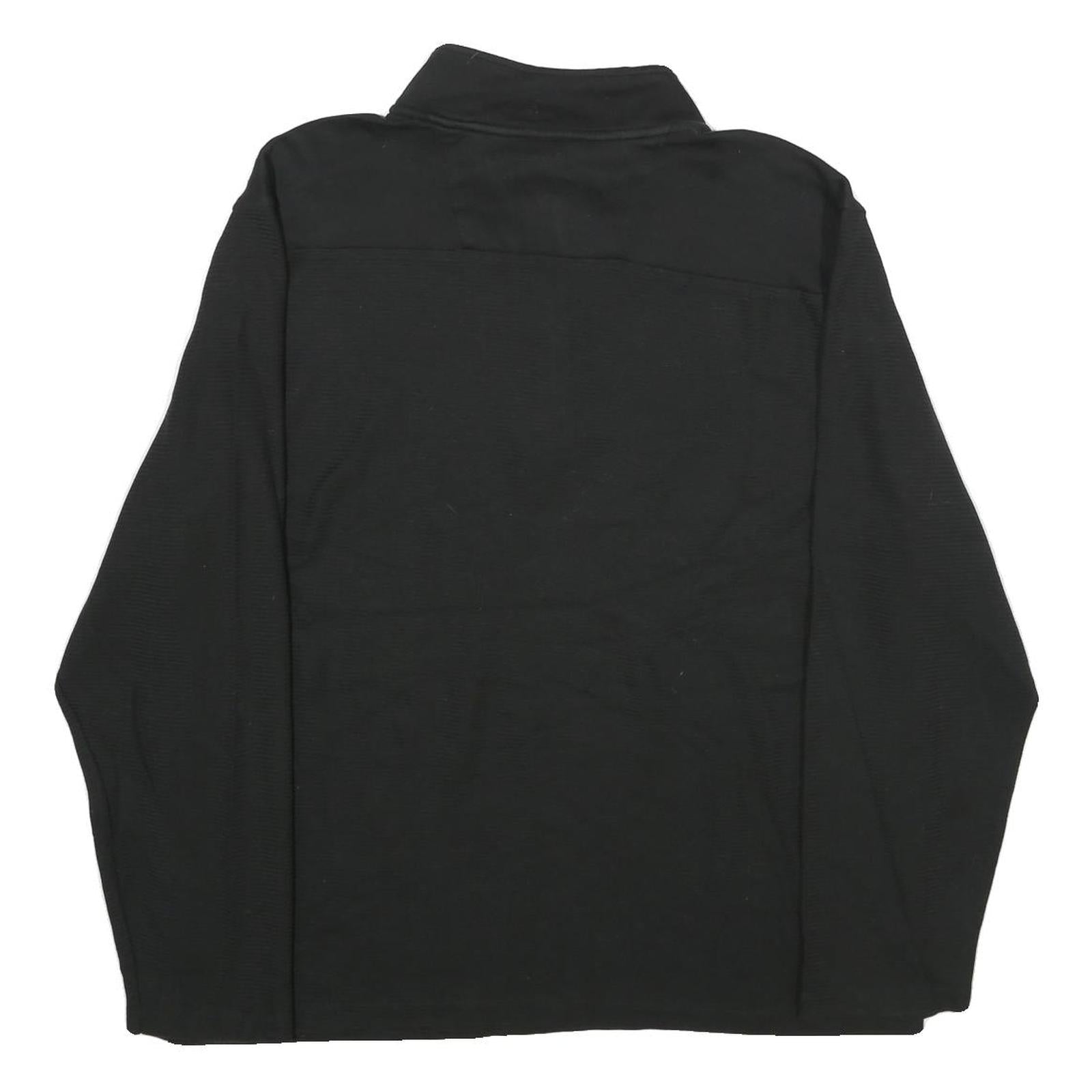 CALVIN KLEIN Mens Black 1/4 Zip XL Sweatshirt Pullover Lightweight Cotton