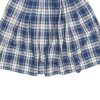 SCHOOL BELLES Womens Blue & White Pleated Mini Polyester Blend Skirt XS School