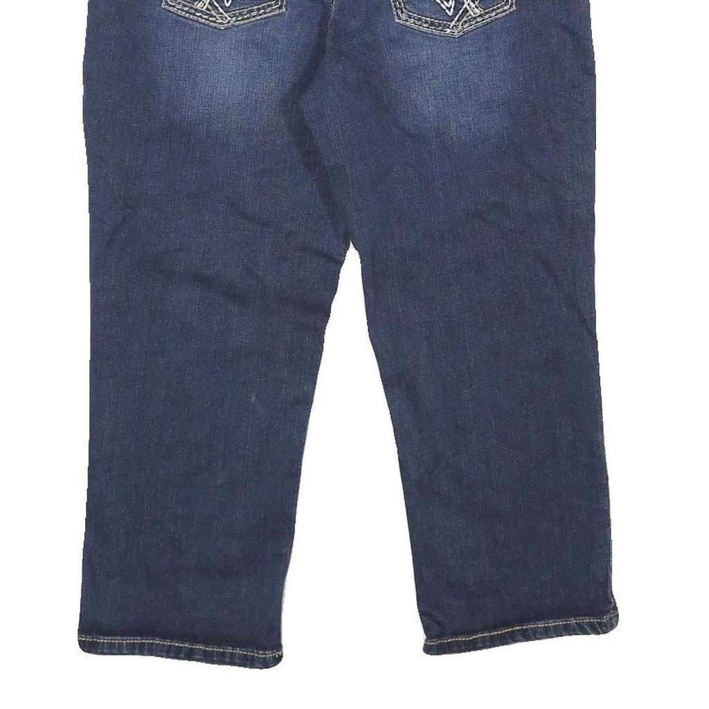 WAREHOUSE ONE Womens Jeans Blue Regular Straight Denim Medium W30 L21 Zip Cotton