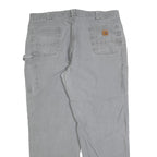 CARHARTT Mens Relaxed Light Grey Cotton Blend Workwear Trousers W42 L34